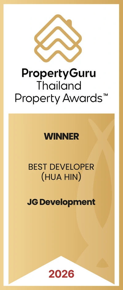 PropertyGuru Thailand Property Awards 2026 Winner: Best Developer (Hua Hin), JG Development